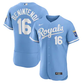 mens nike andrew benintendi light blue kansas city royals 2